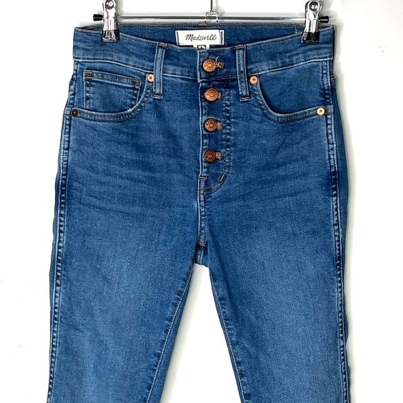Madewell Petite 10" High Rise Skinny Jeans Mackey Wash Women’s Size 25P - Picture 3 of 14